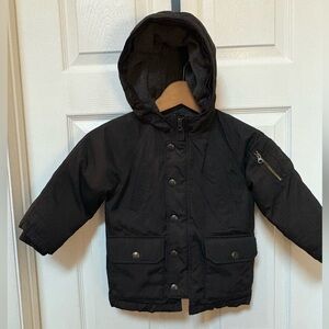 GAP Kids Black Winter Coat with Hood